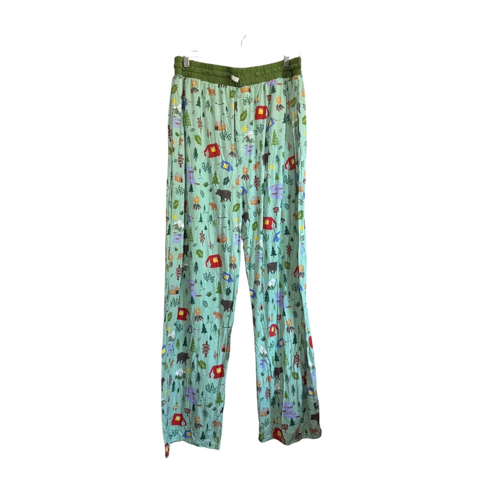 Little Sleepies Pajama Pants Womens 3XL Green Excellent Great Outdoors Bamboo